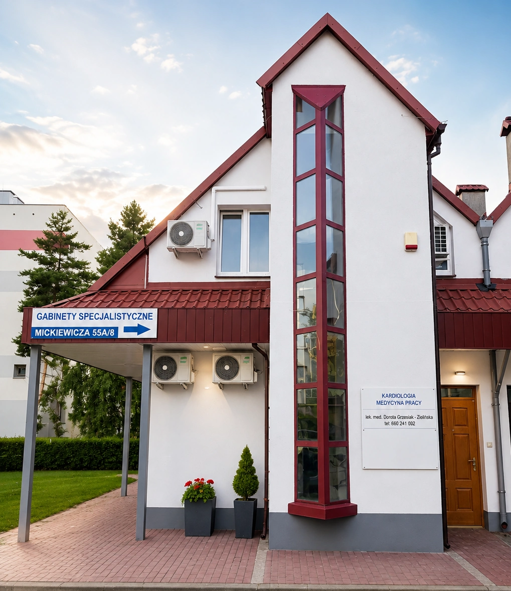 Gabinet kardiologiczny i medycyny pracy przy ul. Mickiewicza 55A w Sandomierzu - wejście
